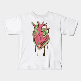 Pink Mint Musical Heart Kids T-Shirt